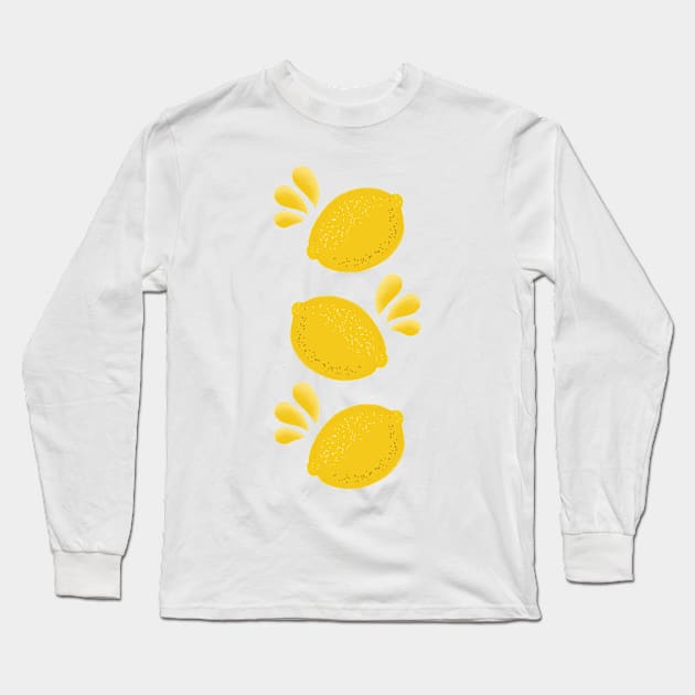 Lemons Long Sleeve T-Shirt by MarcyBrennanArt